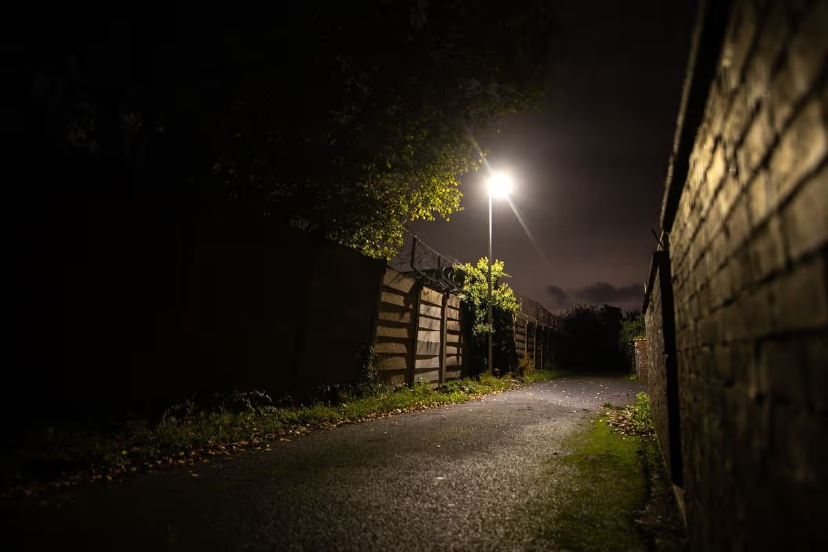 A dark alley in Leigh representing Lisa Hession’s final walk home